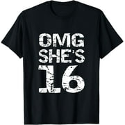 16th Birthday Gift Sweet 16 Group Photo Outfit OMG She's 16 T-Shirt