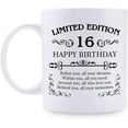thumbnail image 1 of 16th Birthday Gifts for Girl Boy - 11 oz Coffee Mug - 16 Year Old Present Ideas for Son, Daughter, Sister, Brother, Friend, Colleague, Classmate (16th Birthday Gift), 1 of 6