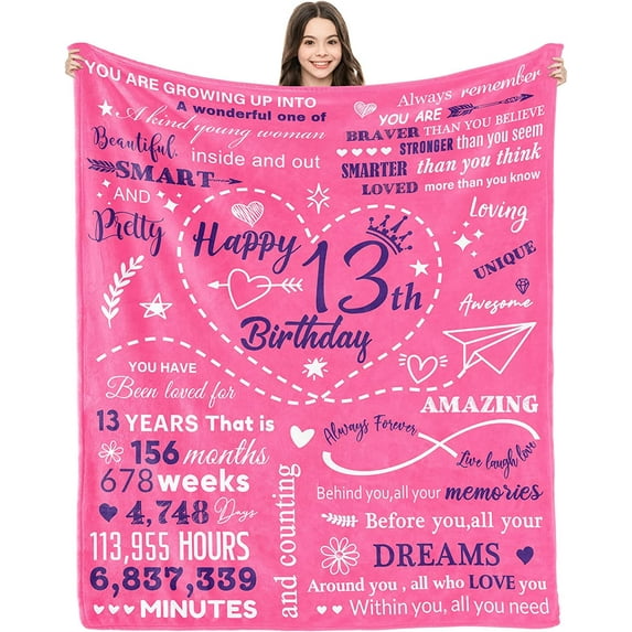 16th Birthday Gifts for Girls, Best Sweet 16 Gifts for 16 Year Old Girls from Parents or Friends, 16 Year Old Birthday Decorations for Sixteen Teenager Girl Blanket 50"X 60"
