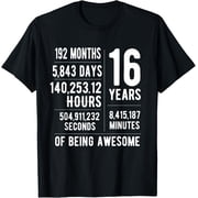 16th Birthday Idea For Boys & Girls Funny 16 Years Old T-Shirt