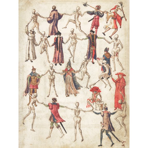 16th Century German Dance Of Death Painting Extra Large XL Wall Art Poster Print