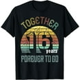thumbnail image 1 of 16th Years Wedding Anniversary Gifts For Couples Matching T-Shirt, 1 of 4