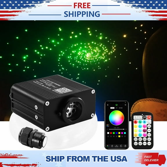 BESTUND Starlight Headliner Kit 16W Twinkle Effect Ceiling Lights for Car/Home Roof 200pcs*0.03in*6.5ft Music Mode Fiber Optic Lights with APP/Remote Control