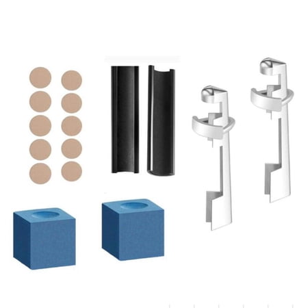 16x Billiard Cue Repair Set, Pool Cue Tip Repair Set, Cue tool, Aluminum Alloy Holder for Billiard cue Tipping DIY Tips