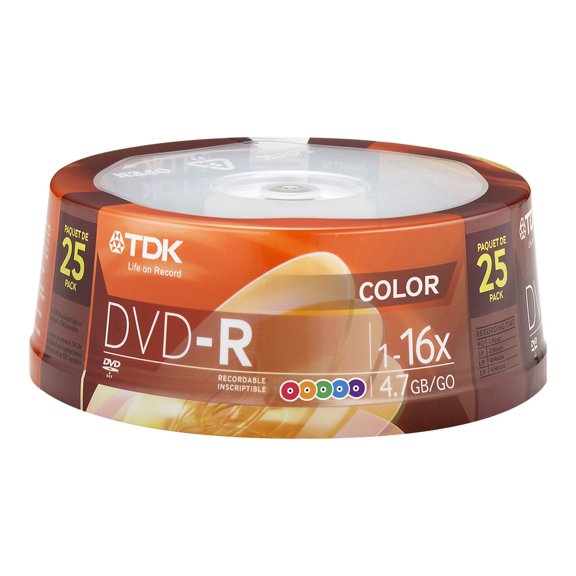 TDK - 25 x DVD-R - 4.7 GB 16x - spindle