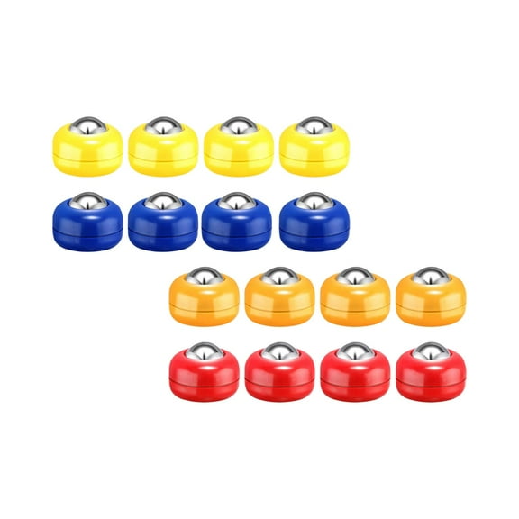 16x Mini Shuffleboard Pucks Set Shuffleboard Rollers Set 4 Adults Shuffleboard Curling Accessories Tabletop Game Pucks for Games