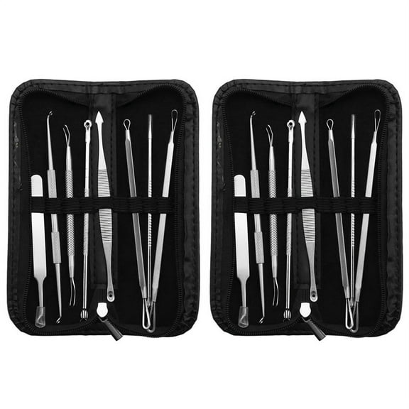 16x Professional Black Remover Tool Kit Stainless Steel Blackhead Acne Comedone Pimple Blemish Extractor