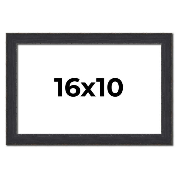 16x10 Frame Black Real Wood Picture Frame Width 1.25 Inches | Interior Frame Depth 0.5 Inches |