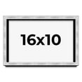 thumbnail image 1 of 16x10 Frame Brushed Silver Solid Wood Picture Frame | 0.75 Inch Moulding Width | Rabbet Depth 0.75, 1 of 5