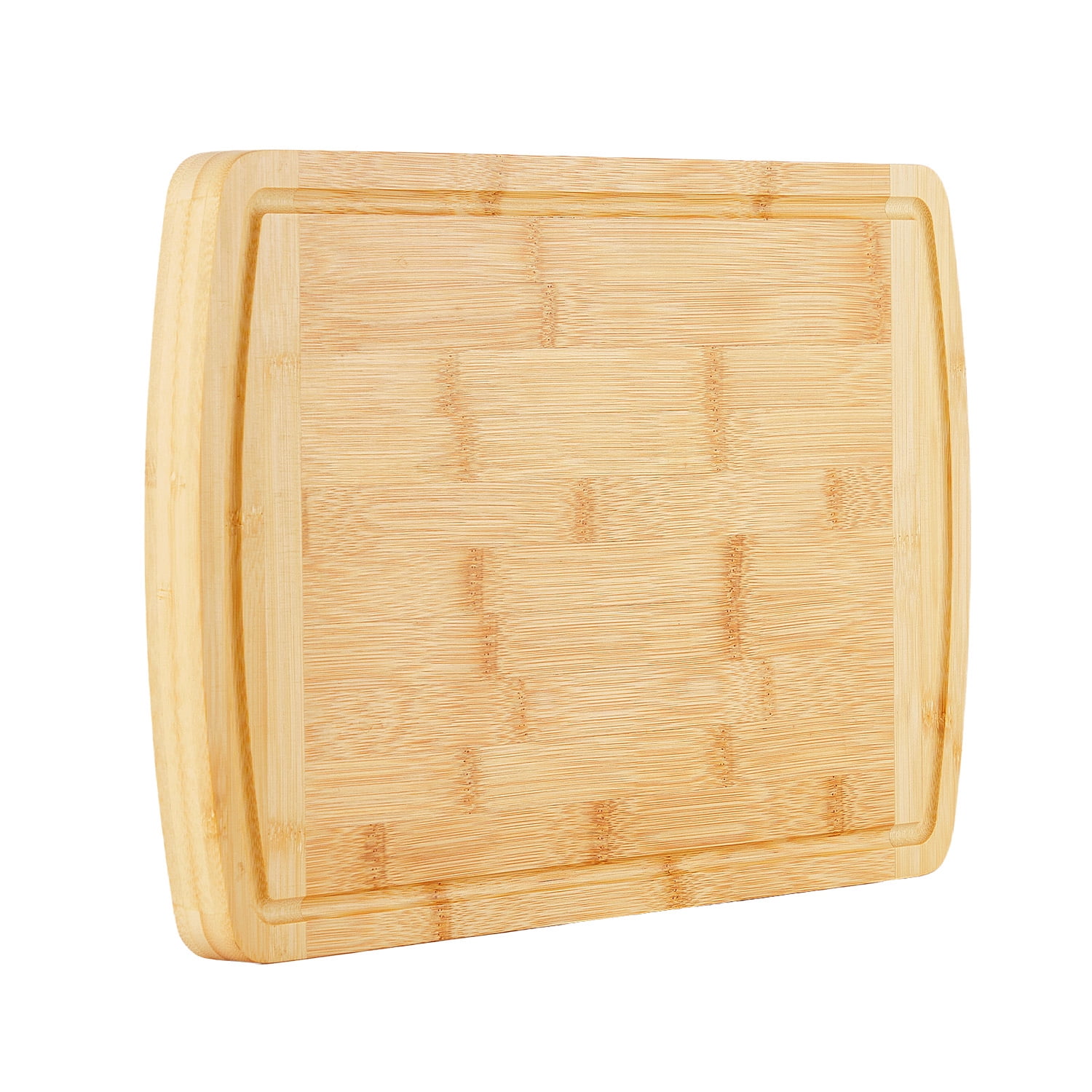 16x10 Inch Large Bamboo Cutting Board for Kitchen, 1-Inch Extra Thick Wood Chopping Board with Deep Juice Groove for Meat, Cheese and Vegetables, Pre-oiled Reversible Butcher