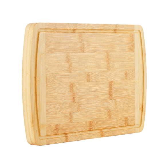16x10 Inch Large Bamboo Cutting Board for Kitchen, 1-Inch Extra Thick Wood Chopping Board with Deep Juice Groove for Meat, Cheese and Vegetables, Pre-oiled Reversible Butcher