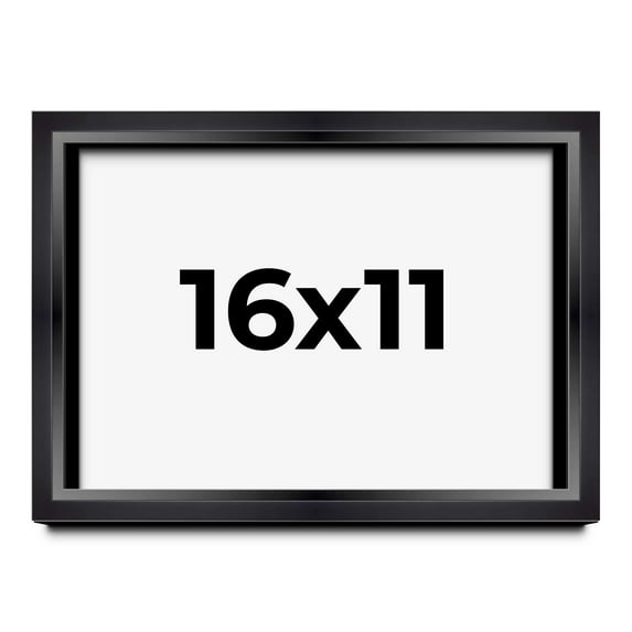 16x11 Black Shadowbox Frame - Interior Size 16x11 by 1.5 Inches - Made to Display Items Up To 1.5 Inches Deep