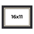 thumbnail image 1 of 16x11 Frame Black Real Wood Picture Frame Width 2.25 Inches | Interior Frame Depth 0.5 Inches |, 1 of 8