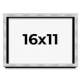 thumbnail image 1 of 16x11 Frame Brushed Silver Solid Wood Picture Frame | 0.75 Inch Moulding Width | Rabbet Depth 0.75, 1 of 5