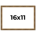 thumbnail image 1 of 16x11 Frame Gold Picture Frame - Complete Modern Photo Frame Includes UV Acrylic Shatter Guard, 1 of 8