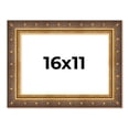 thumbnail image 1 of 16x11 Frame Vintage Gold Solid Wood Picture Frame | 2.5 Inch Moulding Width | Ornate Bronze Museo, 1 of 8
