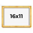 thumbnail image 1 of 16x11 Shadow Box Frame Gold | 1.625 Inches Deep Real Wood Traditional Shadowbox Display Frame | UV, 1 of 5
