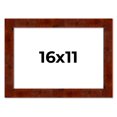 thumbnail image 1 of 16x11 Walnut Brown Veneer Real Wood Picture Frame Width 1.75 inches | Interior Frame Depth 0.5, 1 of 8