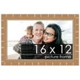 thumbnail image 1 of 16x12 Gold Modern Bamboo Picture Frame - UV Acrylic, Foam Board Backing, Hanging Hardware, 1 of 9