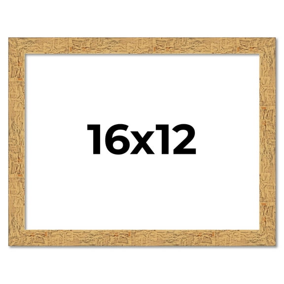16x12 Frame Beige Real Wood Picture Frame Width 1.25 inches | Interior Frame Depth 0.5 inches |