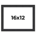 thumbnail image 1 of 16x12 Frame Black Real Wood Picture Frame Width 1.25 Inches | Interior Frame Depth 0.5 Inches |, 1 of 8