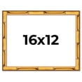 thumbnail image 1 of 16x12 Frame Gold Bamboo Solid Wood Picture Frame | 1 Inch Moulding Width | Interior Frame Depth, 1 of 8