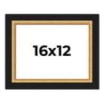 thumbnail image 1 of 16x12 Frame Gold Real Wood Picture Frame Width 2.25 Inches | Interior Frame Depth 0.5 Inches |, 1 of 8