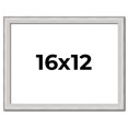 thumbnail image 1 of 16x12 Frame Silver Inner Slope Bevel Picture Frame | 1 Inch Moulding Width | 0.75 Inch Rabbet Depth, 1 of 8