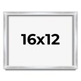 thumbnail image 1 of 16x12 Frame Silver Whitewashed Wood Grain Solid Wood Shadow Box | 0.75 Inch Moulding Width | 0.75, 1 of 8