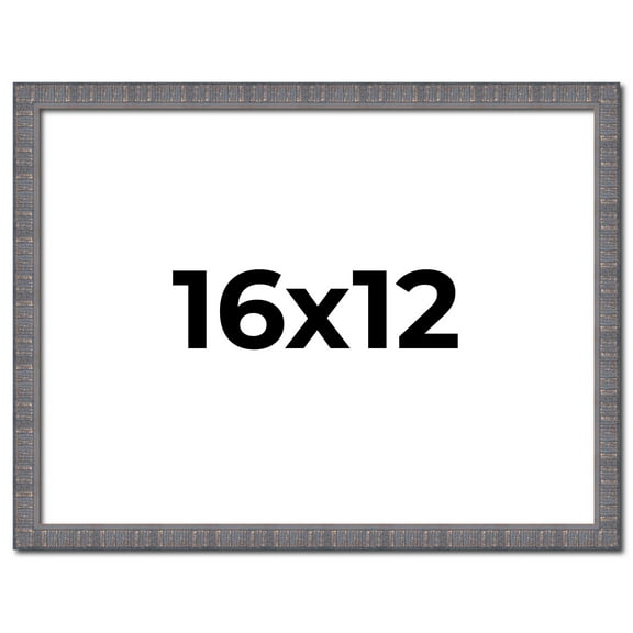 16x12 Frame Slate Blue Distressed Rustic Solid Wood Picture Frame | 0.75 Inch Moulding Width |