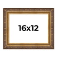 thumbnail image 1 of 16x12 Frame Vintage Gold Solid Wood Picture Frame | 2.5 Inch Moulding Width | Ornate Bronze Museo, 1 of 8