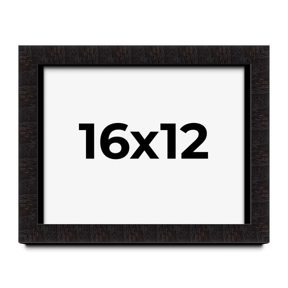 16x12 Shadow Box Black Solid Wood Display Picture Frame | 1 Inch Rabbet Depth | | 1.375 Inch