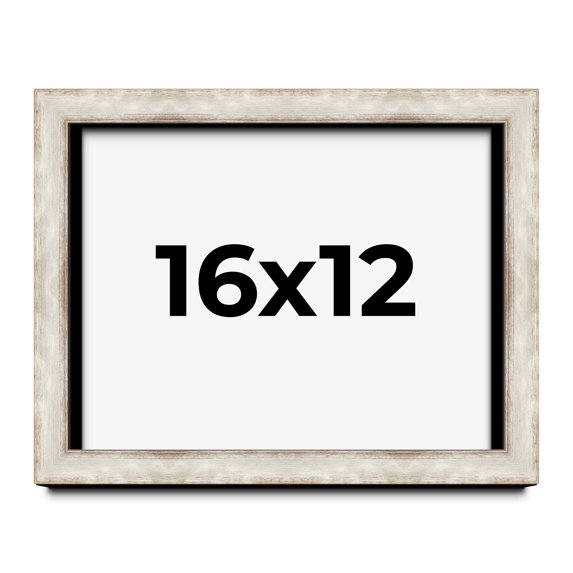 16x12 Shadow Box Frame Silver | 1.625 Inches Deep Real Wood Contemporary Shadowbox Display Frame |
