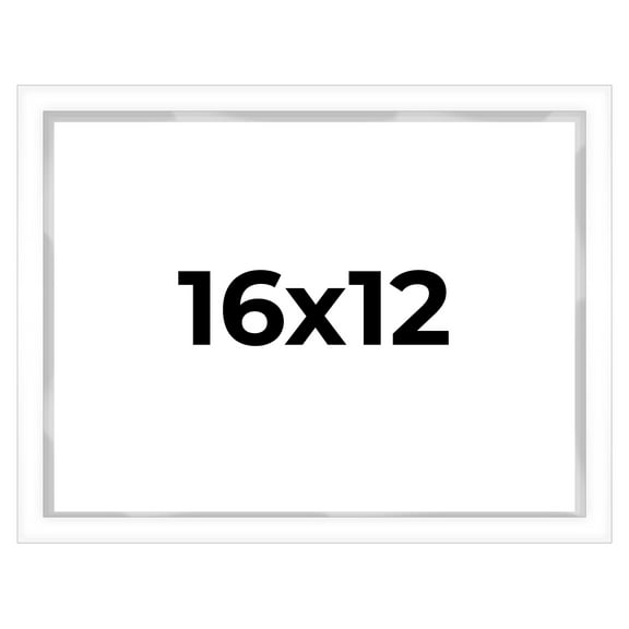16x12 White Shadowbox Frame - Interior Size 16x12 by 1 Inches - Made to Display Items Up To 1 Inches Deep