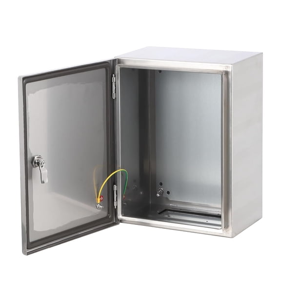 16x12x8 In Stainless Steel Electrical Enclosure Box IP66 Waterproof with Lock and Mounting Plate