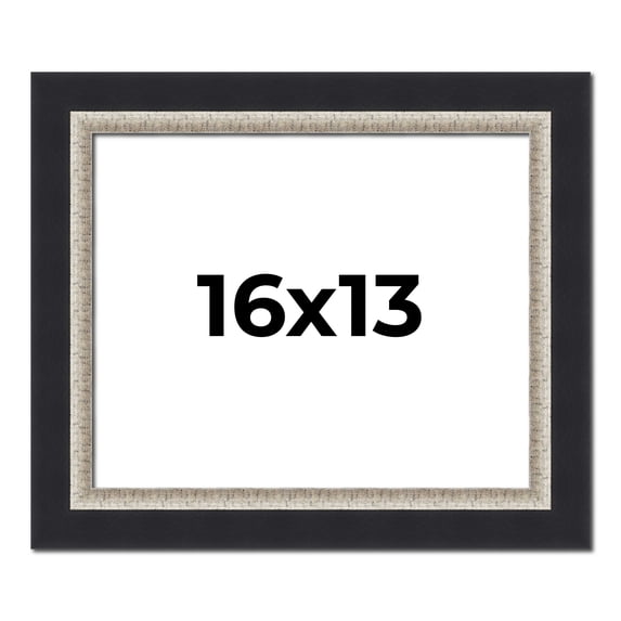 16x13 Frame Black Real Wood Picture Frame Width 2.25 Inches | Interior Frame Depth 0.5 Inches |