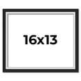 thumbnail image 1 of 16x13 Frame Black & Silver Solid Wood Picture Frame Width 1.25 Inches | Interior Depth 0.75 Inches, 1 of 8