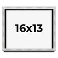 thumbnail image 1 of 16x13 Frame Brushed Silver Solid Wood Picture Frame | 0.75 Inch Moulding Width | Rabbet Depth 0.75, 1 of 5