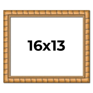 16x13 Frame Gold Real Wood Picture Frame Width 1.5 inches | Interior Frame Depth 0.5 inches |