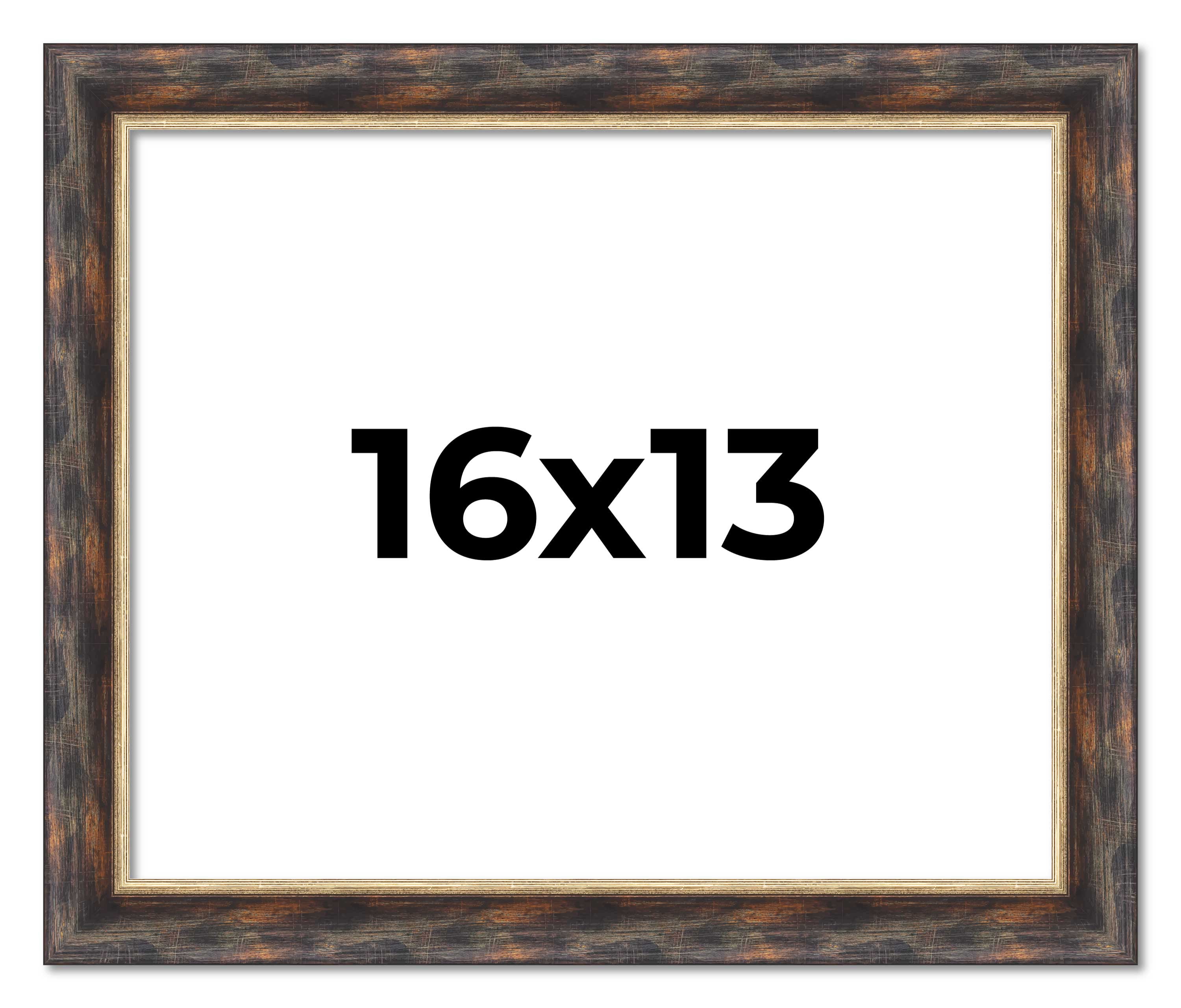16x13 Frame Gold Real Wood Picture Frame Width 1.5 inches | Interior ...