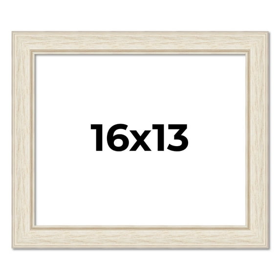 16x13 Frame White Real Wood Picture Frame Width 1.75 inches | Interior Frame Depth 0.5 inches |