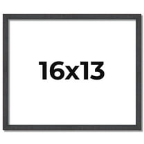 16x13 Rustic Brown Real Wood Picture Frame Width 0.75 inches | Interior Frame Depth 0.5 inches |