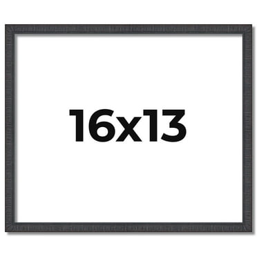 16x13 Rustic Brown Real Wood Picture Frame Width 0.75 inches | Interior Frame Depth 0.5 inches |