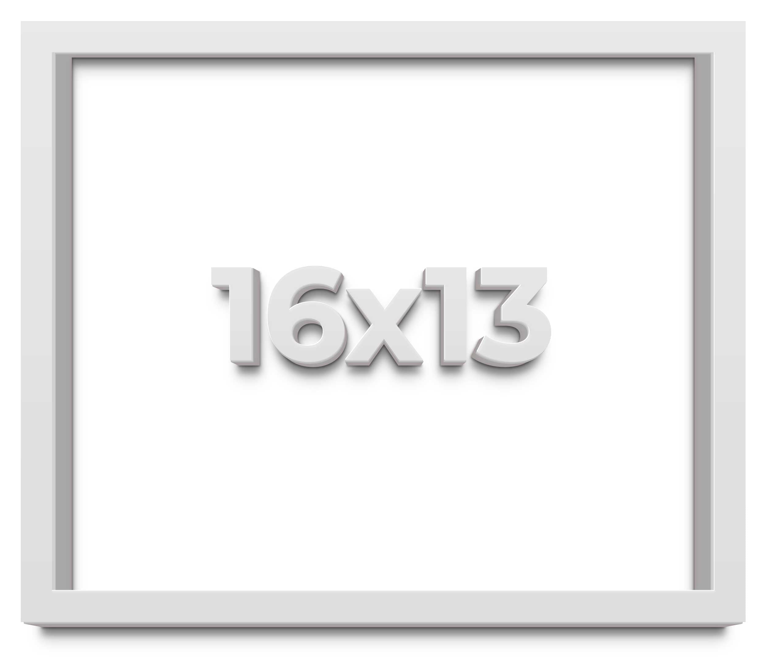 16x13 Shadow Box Frame White | 2 Inches Deep Real Wood Contemporary ...