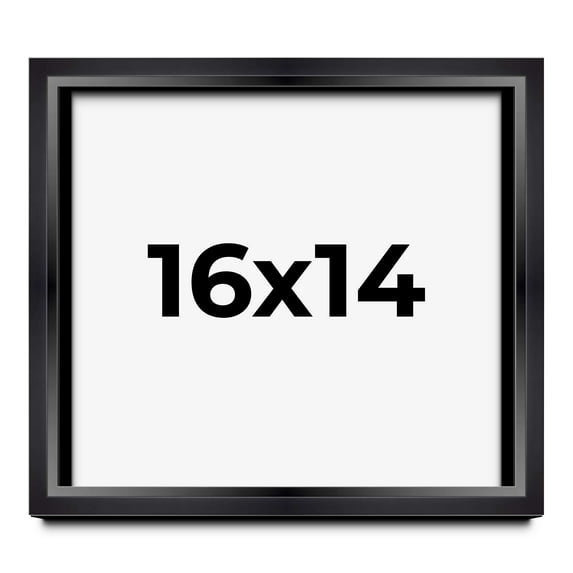 16x14 Black Shadowbox Frame - Interior Size 16x14 by 1.5 Inches - Made to Display Items Up To 1.5 Inches Deep