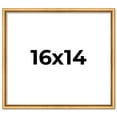 thumbnail image 1 of 16x14 Frame Beaded Gold Solid Wood Picture Frame | 0.75 Inches Moulding Width | Liscio Oro, 1 of 8