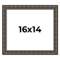 16x14 Frame Black Bamboo Solid Wood Picture Frame Width 1.5 Inches | Interior Frame Depth 0.5
