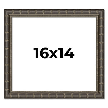 16x14 Frame Black Bamboo Solid Wood Picture Frame Width 1.5 Inches | Interior Frame Depth 0.5