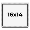thumbnail image 1 of 16x14 Frame Brushed Silver Solid Wood Picture Frame | 0.75 Inch Moulding Width | Rabbet Depth 0.75, 1 of 5