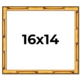 thumbnail image 1 of 16x14 Frame Gold Bamboo Picture Frame - Complete Modern Photo Frame Includes UV Acrylic Shatter, 1 of 8